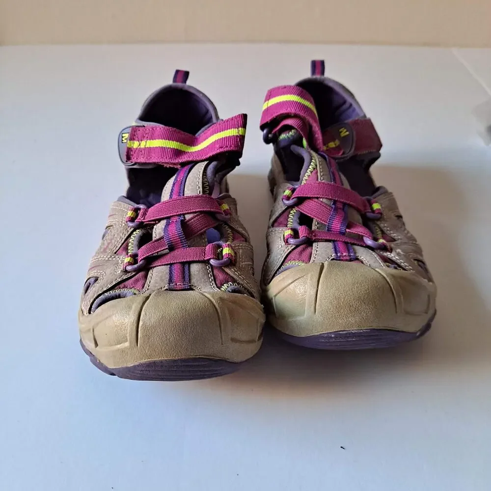 Merrell Tan / Taupe, Pink & Purple Kids Hydro Water Sandals - Size 3M